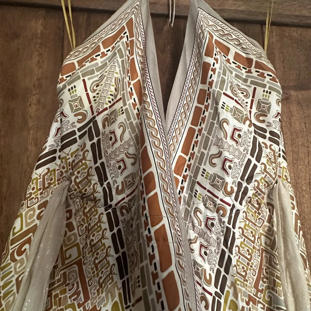 Geometric Patterned Scarf dress Nicole Miller - Picture 10 of 13